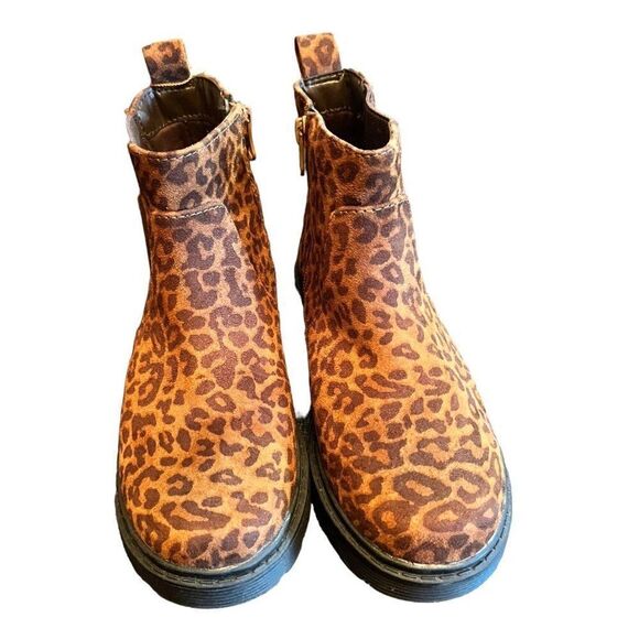 Cat & Jack Leopard Print Booties‎ Children's Size 2 - Picture 3 of 4